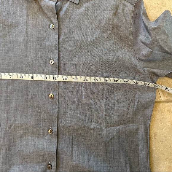 Faconnable woman’s cotton short sleeve button down shirt - Picture 5 of 7